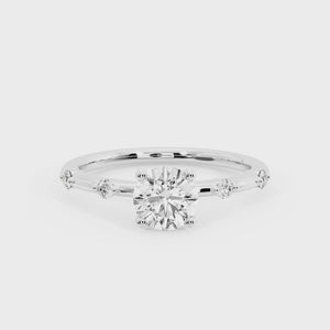 Eden Gallery Solitaire Engagement Ring in $14K White Gold 18K White Gold Platinum$ 