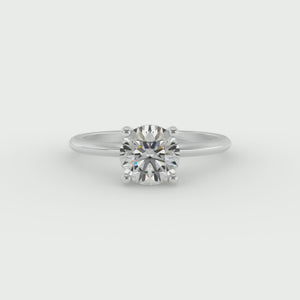 Nia Simple Solitaire Engagement Ring in $14K White Gold 18K White Gold Platinum$