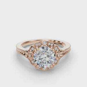 Clara Simple Solitaire Engagement Ring in $14K Rose Gold 18K Rose Gold$ 