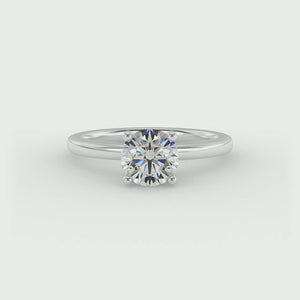Mira Petite Engagement Ring in $14K White Gold 18K White Gold Platinum$ 
