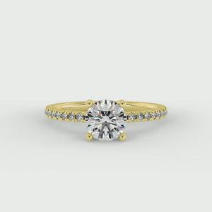 Gleam Pave Engagement Ring in $14K Yellow Gold 18K Yellow Gold$