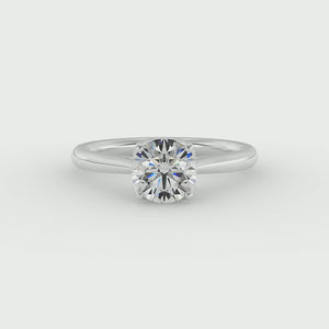 Eira Timeless Solitaire Engagement Ring in $14K White Gold 18K White Gold Platinum$ 