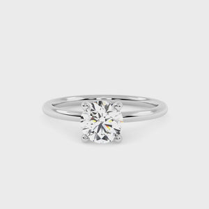 Nova 4-Prong Petite Solitaire Engagement Ring in $14K White Gold 18K White Gold Platinum$