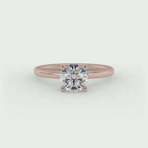 Skye Refined Solitaire Engagement Ring in $14K Rose Gold 18K Rose Gold$ 