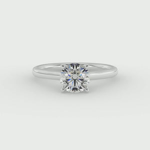 Nova Cathedral Solitaire Engagement Ring in $14K White Gold 18K White Gold Platinum$