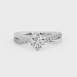 Vale Understated Solitaire Engagement Ring in $14K White Gold 18K White Gold Platinum$ 
