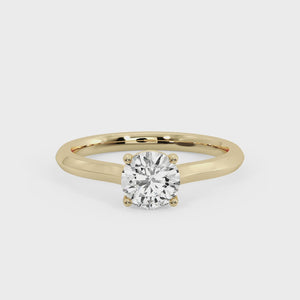 Vela 4 Prong East-West Solitaire Engagement Ring in $14K Yellow Gold 18K Yellow Gold$ 