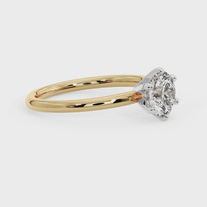 Aura 6-Prong Cathedral Solitaire Engagement Ring in $14K Yellow Gold 18K Yellow Gold$