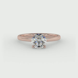  Mira Petite Engagement Ring in $14K Rose Gold$