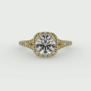 Bloom Halo Engagement Ring in $14K Yellow Gold 18K Yellow Gold$ 