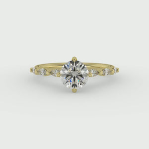 Sleek Marquise Band Engagement Ring in $14K Yellow Gold 18K Yellow Gold$