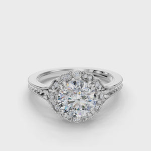 Clara Simple Solitaire Engagement Ring in $14K White Gold 18K White Gold Platinum$