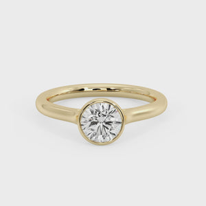 Onyx Bezel Solitaire Engagement Ring in $14K Yellow Gold 18K Yellow Gold$ 