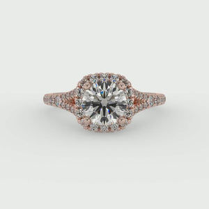 Bloom Halo Engagement Ring in $14K Rose Gold 18K Rose Gold$ 