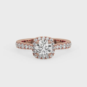 Floating Halo Engagement Ring – Glow Style in $14K Rose Gold 18K Rose Gold$ 