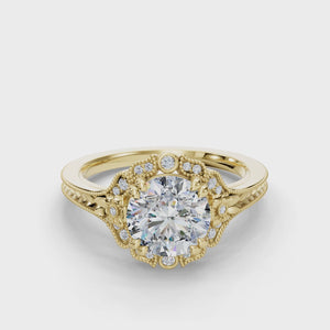 Clara Simple Solitaire Engagement Ring in $14K Yellow Gold 18K Yellow Gold$ 