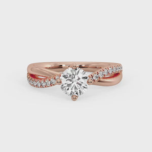Vale Understated Solitaire Engagement Ring in $14K Rose Gold 18K Rose Gold$ 