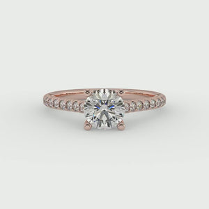 LuxeStone Solitaire Engagement Ring in $14K Rose Gold 18K Rose Gold$ 