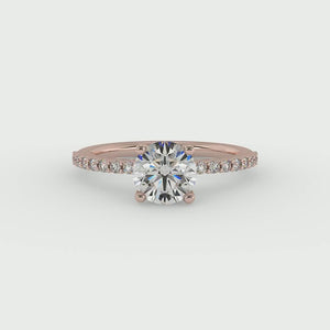 Ivy Band Solitaire Engagement Ring in $14K Rose Gold 18K Rose Gold$ 