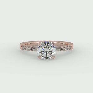 Sage Modern Solitaire Engagement Ring in $14K Rose Gold 18K Rose Gold$ 