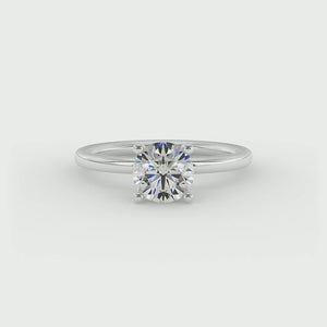 Skye Refined Solitaire Engagement Ring in $14K White Gold 18K White Gold Platinum$