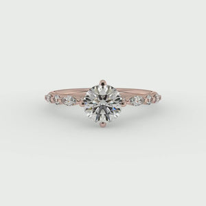 Nola Petite Solitaire Engagement Ring in $14K Rose Gold 18K Rose Gold$ 