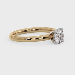 Faye 4-Prong Petite Solitaire Engagement Ring in $14K Yellow Gold 18K Yellow Gold$ 