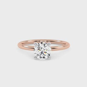 Nova 4-Prong Petite Solitaire Engagement Ring in $14K Rose Gold 18K Rose Gold$ 