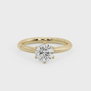 Aspen Knife Edge 6-Prong Solitaire Engagement Ring in $14K Yellow Gold 18K Yellow Gold$ 