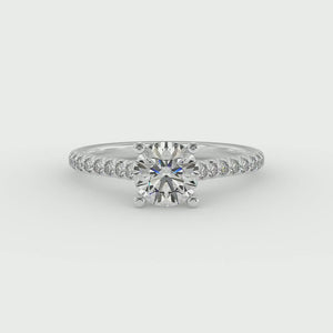 LuxeStone Solitaire Engagement Ring in $14K White Gold 18K White Gold Platinum$ 