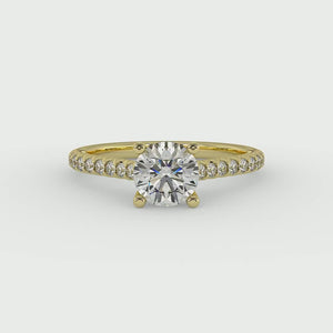 LuxeStone Solitaire Engagement Ring in $14K Yellow Gold 18K Yellow Gold$ 