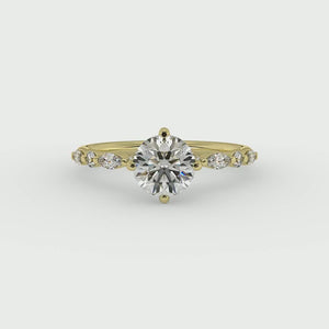 Nola Petite Solitaire Engagement Ring in $14K Yellow Gold 18K Yellow Gold$ 