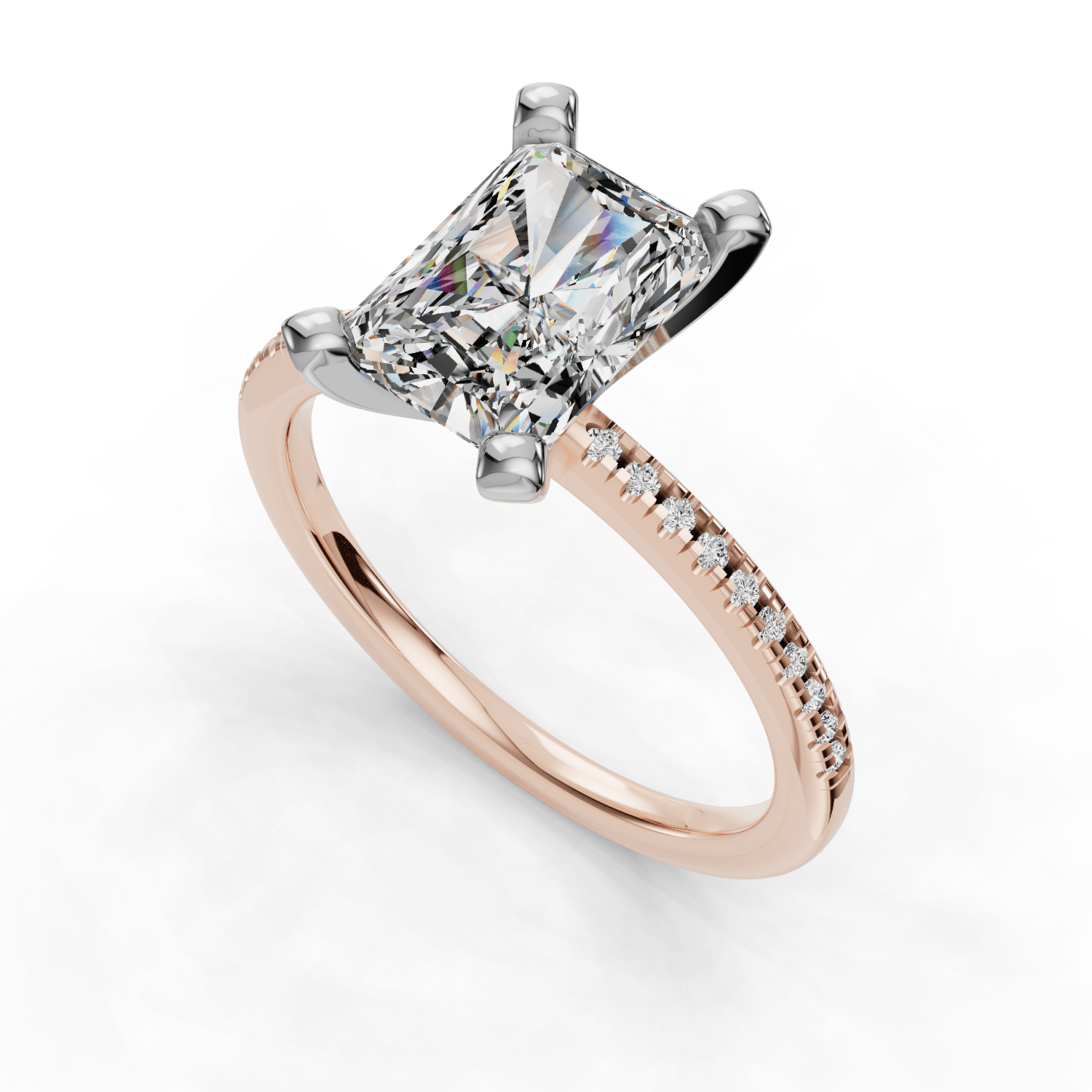 Ray Pave Band Engagement Ring
