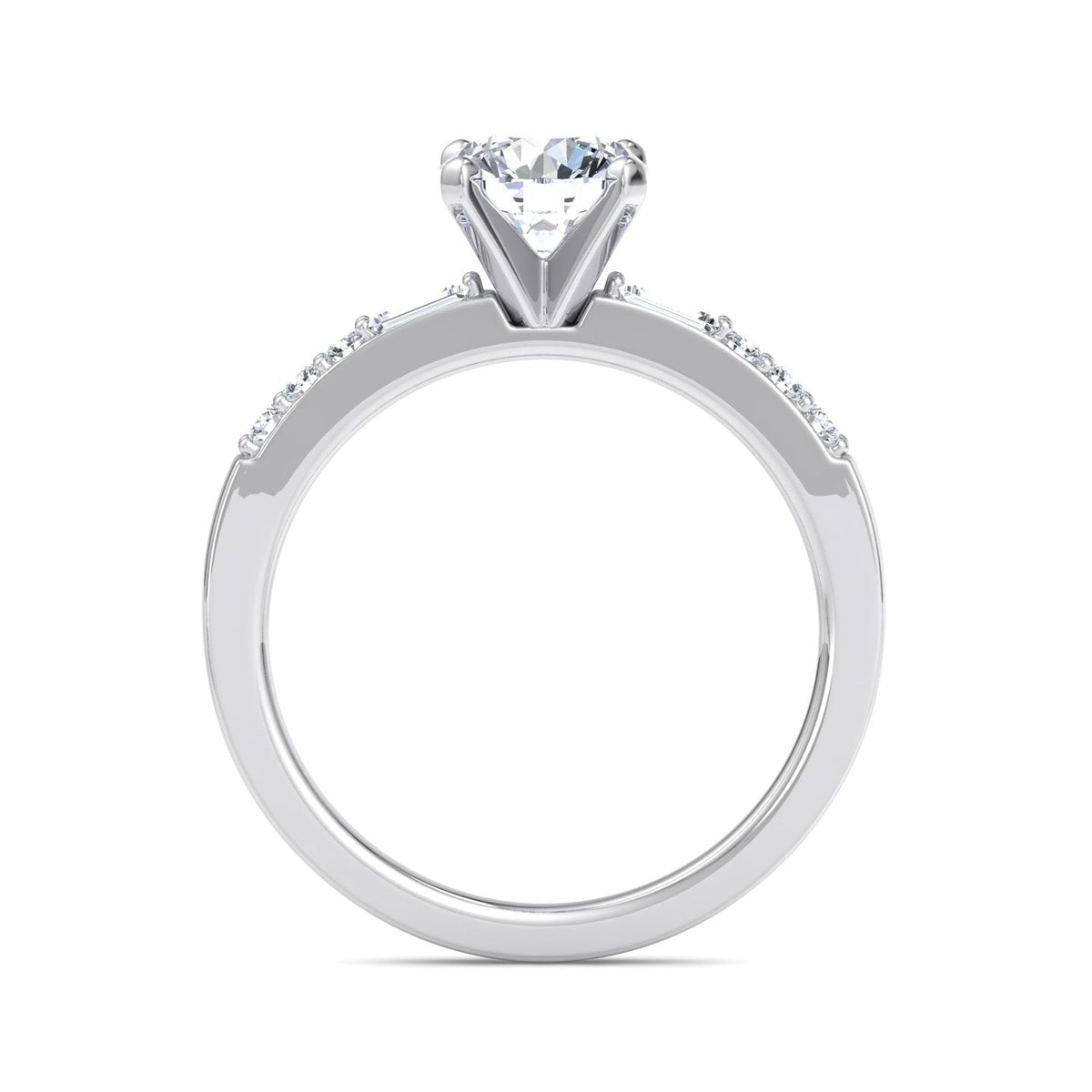 Sage Modern Solitaire Engagement Ring in $14K White Gold 18K White Gold Platinum$