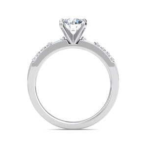 Sage Modern Solitaire Engagement Ring in $14K White Gold 18K White Gold Platinum$