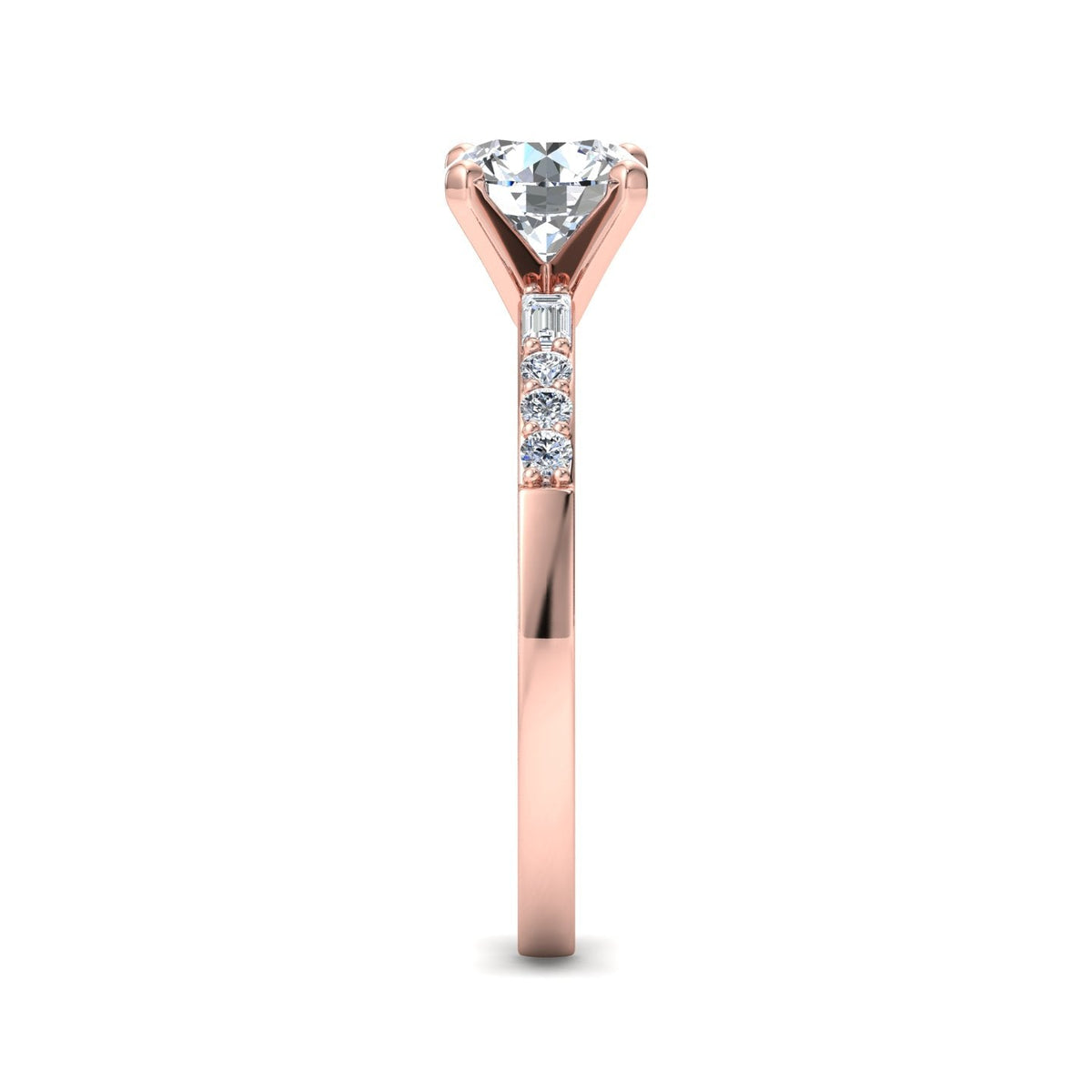 Sage Modern Solitaire Engagement Ring in $14K Rose Gold 18K Rose Gold$ 