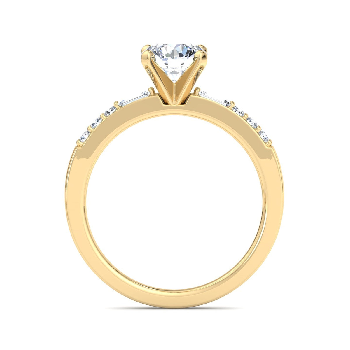 Sage Modern Solitaire Engagement Ring in $14K Yellow Gold 18K Yellow Gold$
