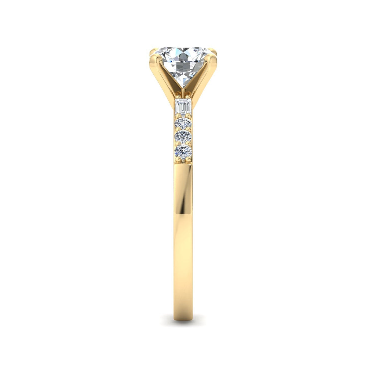 Sage Modern Solitaire Engagement Ring in $14K Yellow Gold 18K Yellow Gold$ 