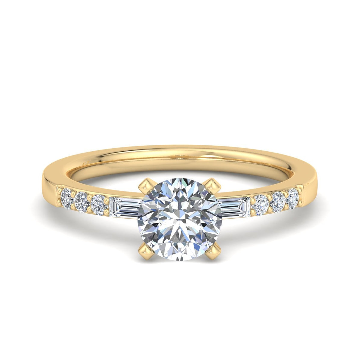 Sage Modern Solitaire Engagement Ring in $14K Yellow Gold 18K Yellow Gold$ 