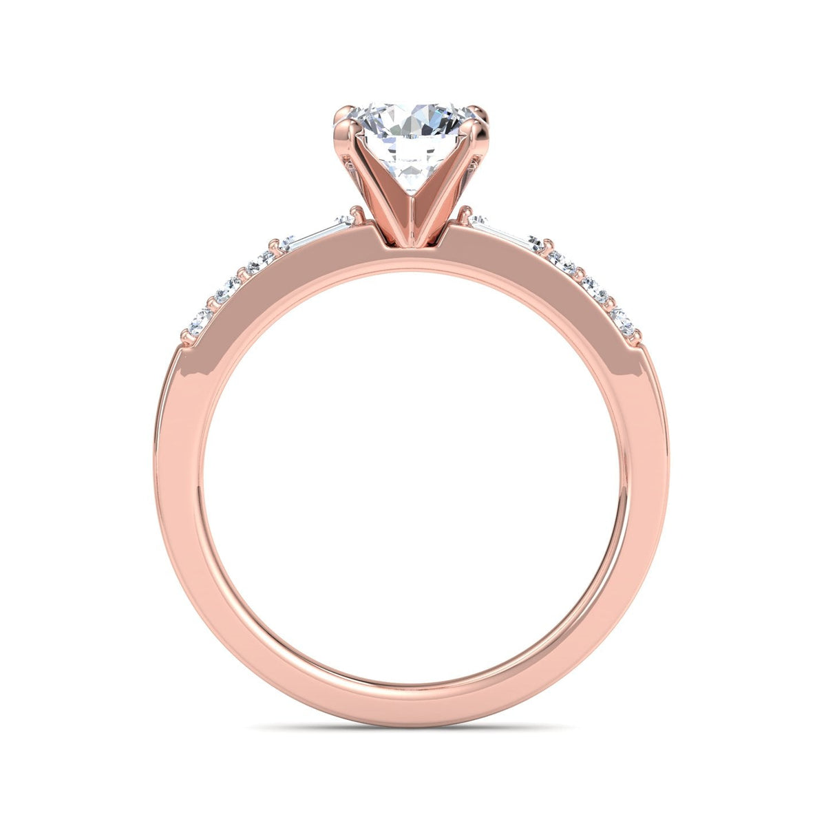 Sage Modern Solitaire Engagement Ring in $14K Rose Gold 18K Rose Gold$ 