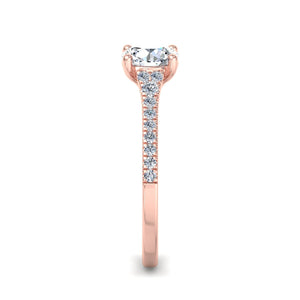 Sierra Split Cathedral Pave Ring in $14K Rose Gold 18K Rose Gold$ 