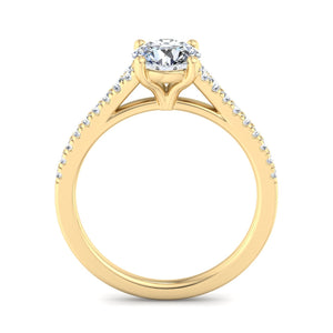 Sierra Split Cathedral Pave Ring in $14K Yellow Gold 18K Yellow Gold$ 