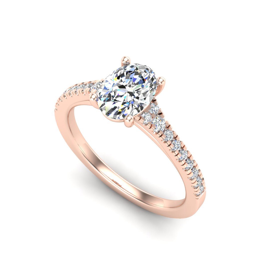 Sierra Split Cathedral Pave Ring