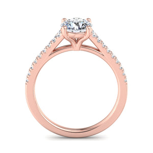 Sierra Split Cathedral Pave Ring in $14K Rose Gold 18K Rose Gold$ 