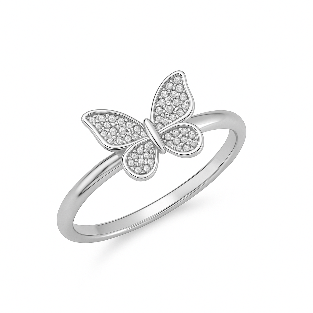 Silver Butterfly Ring $5, 6, 7, 8, 9, 10, 11, 12, 13, 14, 15$