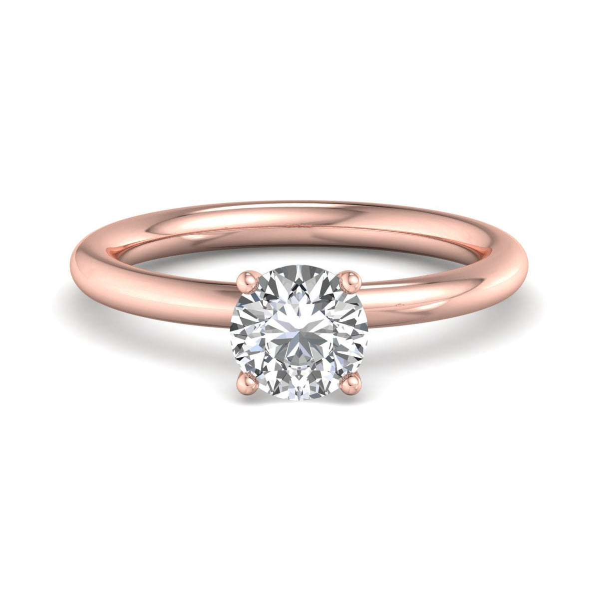 Skye Refined Solitaire Engagement Ring in $14K Rose Gold 18K Rose Gold$ 