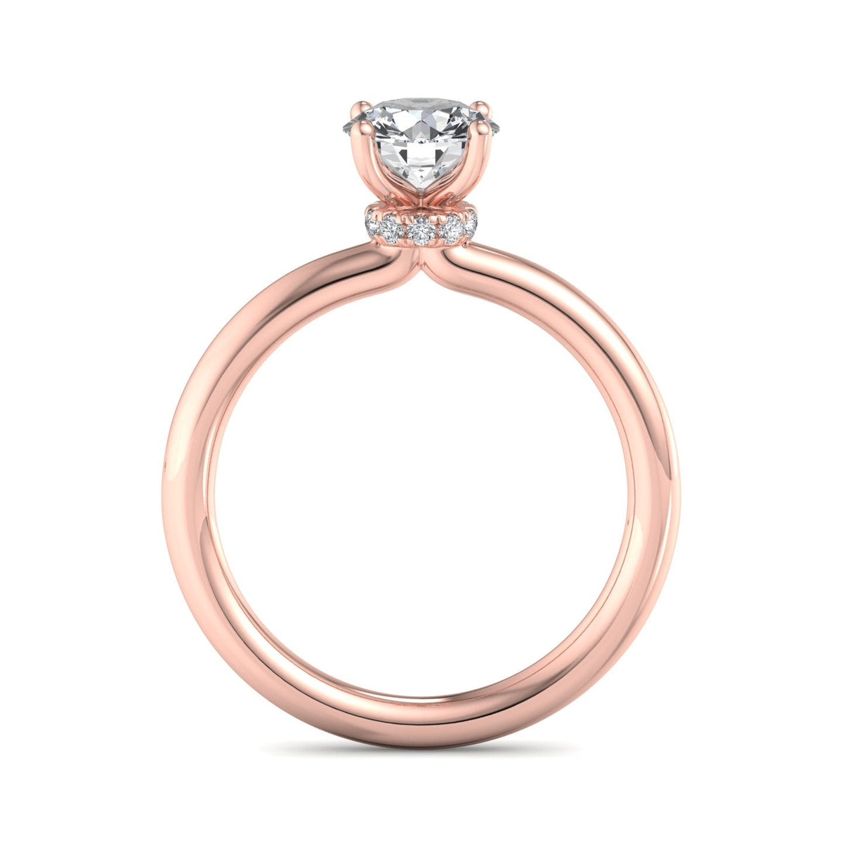 Skye Refined Solitaire Engagement Ring in $14K Rose Gold 18K Rose Gold$