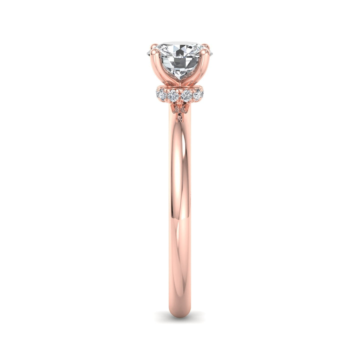 Skye Refined Solitaire Engagement Ring in $14K Rose Gold 18K Rose Gold$