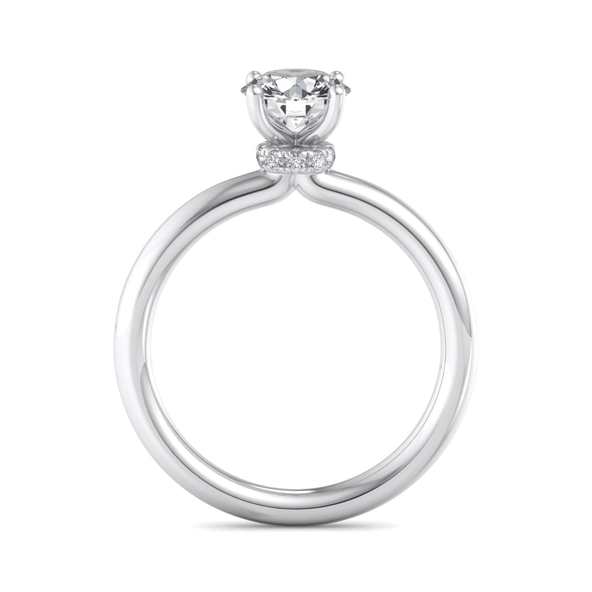 Skye Refined Solitaire Engagement Ring in $14K White Gold 18K White Gold Platinum$