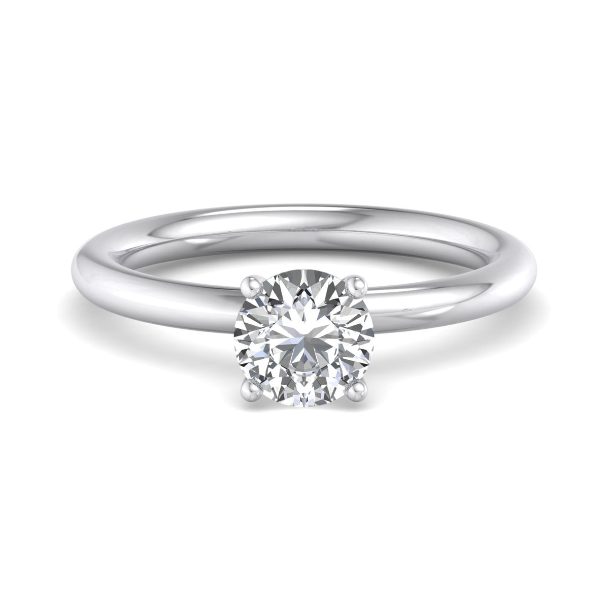 Skye Refined Solitaire Engagement Ring in $14K White Gold 18K White Gold Platinum$